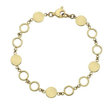 Load image into Gallery viewer, 9K Yellow Gold Ladies Discs &amp; Rings Bracelet - Pobjoy Diamonds