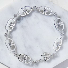 Load image into Gallery viewer, Handmade Sterling Silver D Link Bracelet - Pobjoy Diamonds