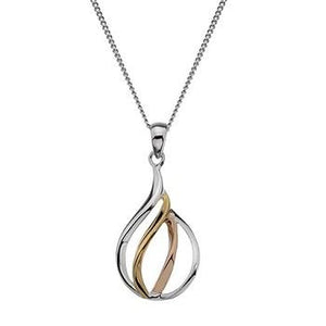Sterling Silver Pear Drop Pendant & Necklace - Pobjoy Diamonds