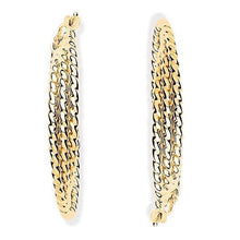 Load image into Gallery viewer, 9K Yellow Gold Layered Hoop Earrings Pobjoy Diamonds Surrey