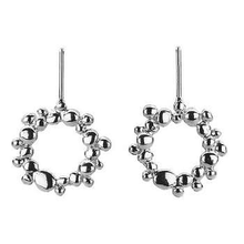 Load image into Gallery viewer, Sterling Silver Echo Ladies Drop Earrings - Pobjoy Diamonds