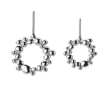 Load image into Gallery viewer, Sterling Silver Echo Ladies Drop Earrings - Pobjoy Diamonds
