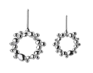 Sterling Silver Echo Ladies Drop Earrings - Pobjoy Diamonds