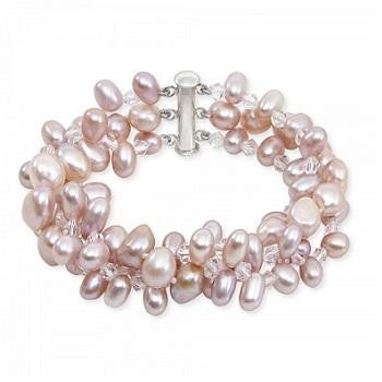 Three Strand Egg Pearl Ladies Bracelet - Pobjoy Diamonds