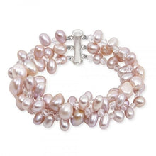 Load image into Gallery viewer, Three Strand Egg Pearl Ladies Bracelet - Pobjoy Diamonds