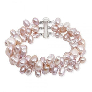 Three Strand Egg Pearl Ladies Bracelet - Pobjoy Diamonds