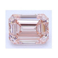 18K Gold Fancy Pink Emerald Cut Lab Grown Diamond 1.01 Carat Ring VVS2 - Pobjoy Diamonds