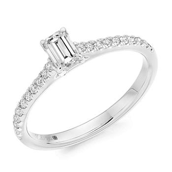 Diamond & Shoulders Ring F/VS1-Pobjoy