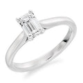 18K Gold 1.00 Carat Emerald Cut Solitaire Lab Grown Diamond Engagement Ring - E/VS1 - Pobjoy Diamonds