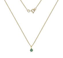 Load image into Gallery viewer, 9K Gold Ladies Emerald Pendant Necklace - Pobjoy Diamonds