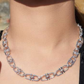 Handmade Sterling Silver Ladies Equine Interlinked Necklace - Pobjoy Diamonds