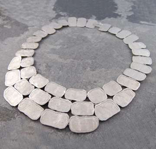 Load image into Gallery viewer, Handmade Sterling Silver Etruscan Statement Necklace - Pobjoy Diamonds