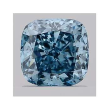 Load image into Gallery viewer, Fancy Vivid Blue Cushion Cut Lab Grown Diamond 1.10 Carat - Pobjoy Diamonds