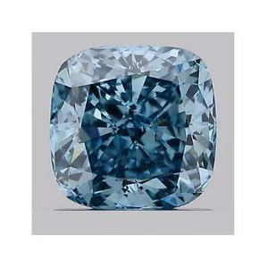 Fancy Vivid Blue Cushion Cut Lab Grown Diamond 1.10 Carat - Pobjoy Diamonds