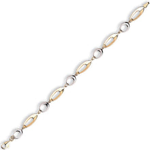 Load image into Gallery viewer, 9K Yellow &amp; White Gold Ladies Fancy Bracelet - Pobjoy Diamonds