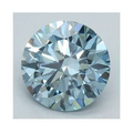 Fancy Intense Blue Round Cut Lab Grown Diamond 0.71 Carat - Pobjoy Diamonds