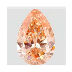 Fancy Vivid Orangy Pink Pear Shaped Lab Grown Diamond 1.00 Carat - Pobjoy Diamonds