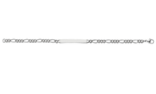 Load image into Gallery viewer, Sterling Silver Ladies Figaro Identity Bracelet