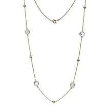Load image into Gallery viewer, 9K Yellow Gold Chalcedony Moonstone &amp; Topaz Ladies Necklace - Pobjoy Diamonds
