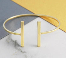 Load image into Gallery viewer, Handmade Gold Plated On SIlver Bar Bracelet