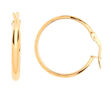 Load image into Gallery viewer, 9K Gold 24mm Ladies Hoop Earrings-Pobjoy