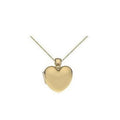 9K Yellow Gold Ladies Small Heart Locket & Neck Chain - Pobjoy Diamonds