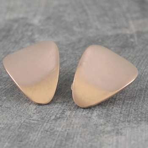 Handmade Gold On Silver Petal Clip On Earrings - Pobjoy Diamonds