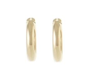 Gold Plated Sterling Silver Hinged Hoop Earrings - Pobjoy Diamonds
