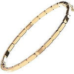 9K Yellow Gold Ladies Hinged Designer Bangle - Pobjoy Diamonds