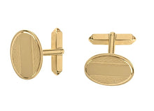 Load image into Gallery viewer, Men&#39;s oval 9 carat gold cufflinks - Pobjoy Diamonds in Surrey