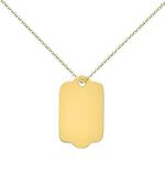9K Yellow Gold Small Tag & Neck Chain - Pobjoy Diamonds