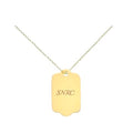 9K Yellow Gold Small Tag & Neck Chain - Pobjoy Diamonds