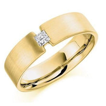 Load image into Gallery viewer, Gents Tension Set Diamond Ring In 18K Gold F-G/VS  Pobjoy Diamonds
