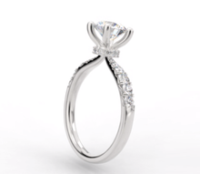 Load image into Gallery viewer, Hidden Diamond Halo &amp; Shoulders Engagement Ring