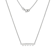Load image into Gallery viewer, 9K White Gold Five Heart Ladies Pendant Necklace - Pobjoy Diamonds