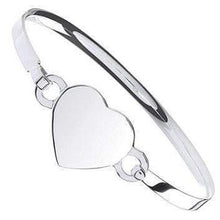 Load image into Gallery viewer, Sterling SIlver Baby Heart Shaped Bangle From Pobjoy