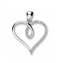 Load image into Gallery viewer, 9K White Gold &amp; Diamond Heart From Pobjoy DIamonds