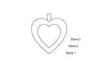 Load image into Gallery viewer, 18K Yellow Gold &amp; Family Triple Birth Stone Heart Pendant Necklace - Pobjoy Diamonds