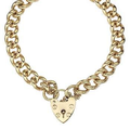 9K Yellow Ladies Gold Heavy Curb Padlock Bracelet - Pobjoy Diamonds
