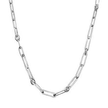 Load image into Gallery viewer, Sterling silver rectangle link T-bar ladies necklace - Pobjoy Diamonds
