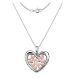 Sterling Silver Hearts In Hearts Pendant & Necklace - Pobjoy Diamonds