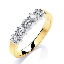 Load image into Gallery viewer, 9K Gold Diamond Half Eternity Ring 0.50 CTW - Pobjoy Diamonds