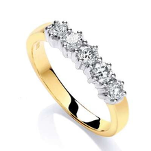 Load image into Gallery viewer, 9K Gold Diamond Half Eternity Ring 0.50 CTW - Pobjoy Diamonds