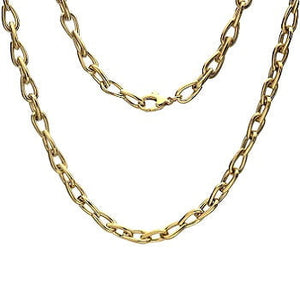 9K Yellow Gold Heavy Link Ladies Necklace - Pobjoy Diamonds