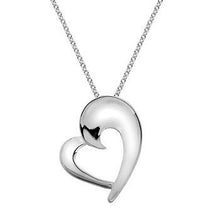 Load image into Gallery viewer, Sterling Silver Stylised Heart Pendant &amp; Necklace - Pobjoy Diamonds