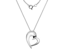 Load image into Gallery viewer, Sterling Silver Stylised Heart Pendant &amp; Necklace - Pobjoy Diamonds