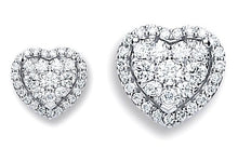 Load image into Gallery viewer, 18K Gold 0.45 Carat Diamond Heart Earrings-Pobjoy Diamonds
