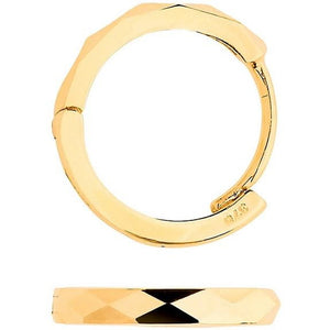 9K Yellow Gold Diamond-Cut Earrings - Pobjoy Diamonds