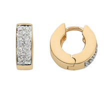 Load image into Gallery viewer, 9K Yellow Gold Diamond Hug Earrings 0.25 CTW - Pobjoy Diamonds
