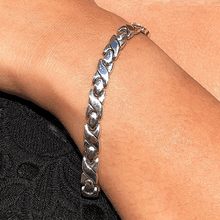 Load image into Gallery viewer, Handmade Sterling Silver Hugs &amp; Kisses Bracelet -Pobjoy